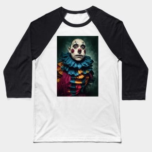 A Creepy, Scary Clown Baseball T-Shirt